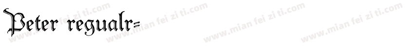 Peter regualr字体转换